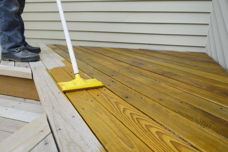 Deck Rail Staining detail