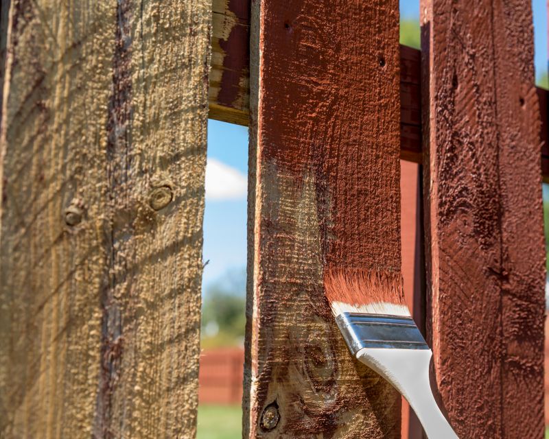 Residential Fence Painting detail